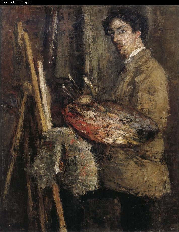 James Ensor Self-Portrait at the Easel